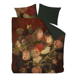 Parure de lit Gladioli Satin - Noir / Multicolore - 240 x 200/220 cm + 2 oreillers 70 x 60 cm