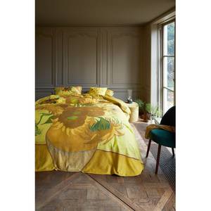 Beddengoed Tournesol satijn - geel - 155x220cm + kussen 80x80cm