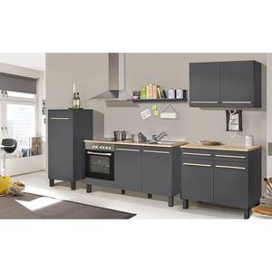 Meuble frigo encastrable Kavola Anthracite / Imitation chêne Sonoma