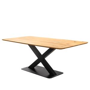 Table Creek X Chêne sauvage massif / Métal - Chêne sauvage / Noir - Largeur : 160 cm