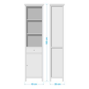 Hochschrank Mirador Mango massiv - Weiß