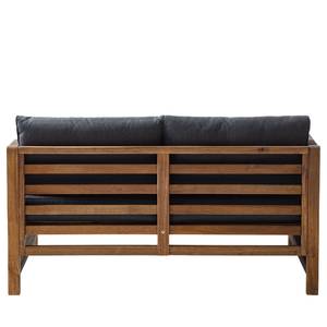 Loungeset Bayton 4-teilig Webstoff / Akazie massiv - Grau / Braun - Grau / Braun