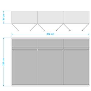 Armoire hülsta now basic Blanc - 6 portes