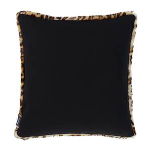 Kussensloop Leo textielmix - bruin/zwart