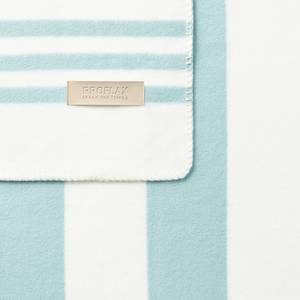 Plaid Tira polaire - Blanc / Bleu pastel