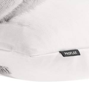 Housse de coussin Cool Coton - Blanc cassé / Gris