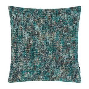 Housse de coussin Gero Tissu mélangé - Bleu pétrole