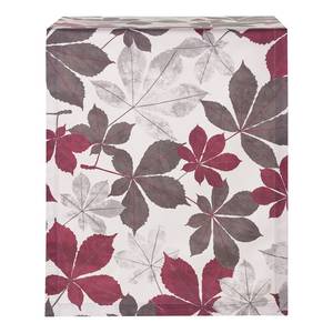 Chemin de table Oakland Coton - Gris clair / Bordeaux