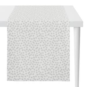 Chemin de table 1501 Tissu mélangé - Blanc / Argenté