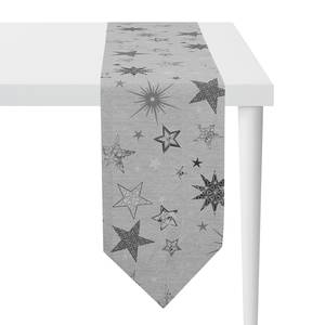Tischband 1503 Mischgewebe - Grau / Silber
