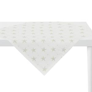 Nappe 1502 Tissu mélangé - Blanc / Doré - 84 x 84 cm