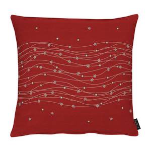 Coussin 1504 Tissu mélangé - Rouge / Doré