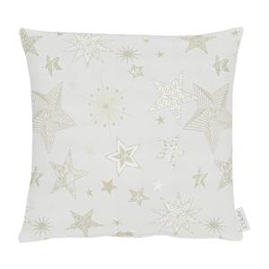 Housse de coussin 1503 Tissu mélangé - Blanc / Doré