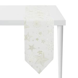 Tischband 1503 Mischgewebe - Weiß / Gold