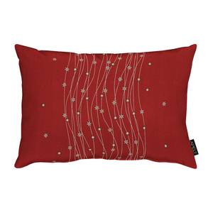 Coussin 1504 Tissu mélangé - Rouge / Doré