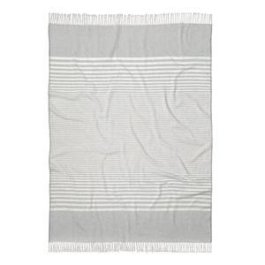 Jeté de lit Jacquard Tissu mélangé - Gris clair