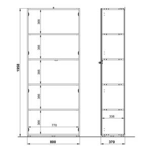 Büroset Monteria III (2-teilig) Glas - Weiß / Chrom