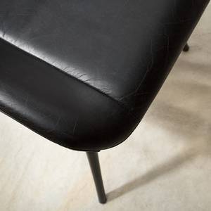 Chaises Wray (lot de 2) Cuir / Métal - Noir vintage / Noir