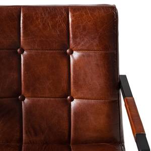 Chaise cantilever Trion Cuir / Métal - Cognac vintage / Noir