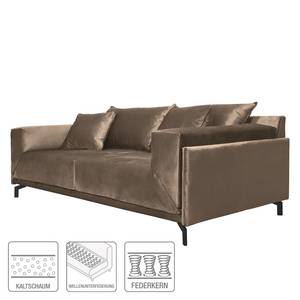 Sofa Betel I (3 -Sitzer) Samt - Cappuccino