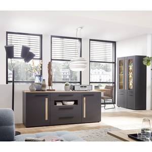 Sideboard Parolin Matt Grau / Eiche Dekor - Dunkelgrau