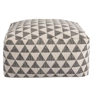 Pouf Kalahari Tissu - Crème / Taupe - 63 x 63 cm