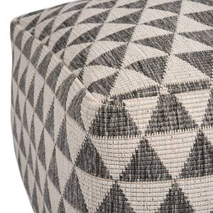 Pouf Kalahari Textil - Creme / Taupe - 63 x 63 cm - Creme / Taupe - 63 x 63 cm