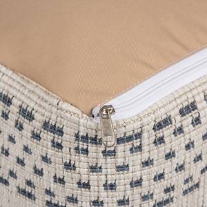 Pouf Sahara Textil - Creme / Marineblau - 48 x 48 cm