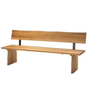 Zitbank Oviedo met rugleuning massief wild eikenhout - wild eikenhout - Breedte: 180 cm