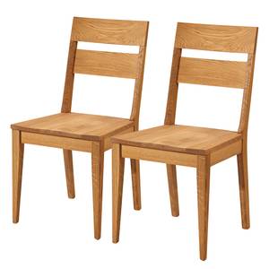 Chaises Filippa I (lot de 2) Chêne sauvage massif - Chêne sauvage