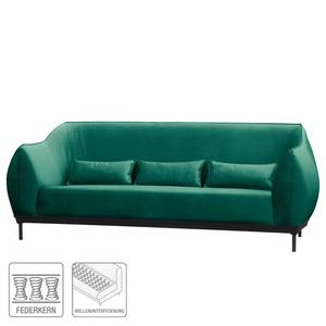 Sofa Lindoia (3-Sitzer) Samt - Antikgrün