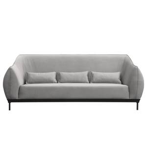 Sofa Lindoia (3-Sitzer) Samt - Lichtgrau