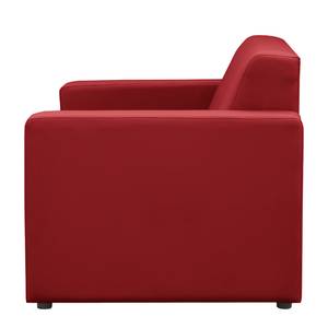 Sofa Jales (3-Sitzer) Kunstleder - Matt Kirschrot