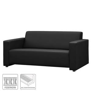 Sofa Jales (3-Sitzer) Kunstleder - Schwarz