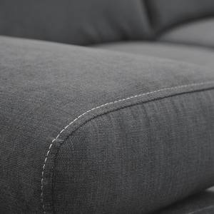 Ecksofa Limeria Microfaser - Dunkelgrau - Longchair davorstehend links