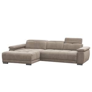 Ecksofa Limeria Microfaser - Kaschmir - Longchair davorstehend links