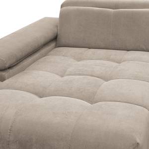 Ecksofa Limeria Microfaser - Kaschmir - Longchair davorstehend links