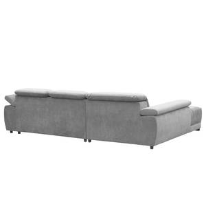 Ecksofa Limeria Microfaser - Lichtgrau - Longchair davorstehend links