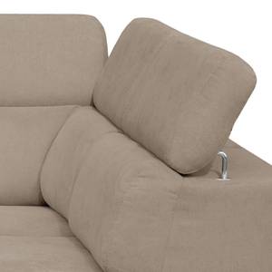 Ecksofa Lavras Microfaser - Kaschmir - Longchair davorstehend links