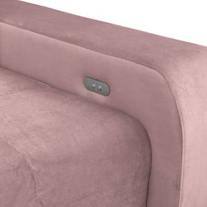 Hoekbank Lambari fluweel - Mauve - Longchair vooraanzicht links