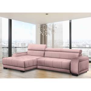 Ecksofa Lambari Samt - Mauve - Longchair davorstehend links