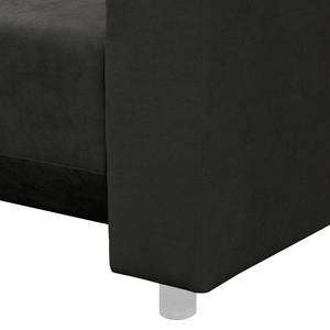 Ecksofa Logarto Microfaser - Dunkelgrau - Longchair davorstehend links