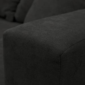 Ecksofa Logarto Microfaser - Dunkelgrau - Longchair davorstehend links