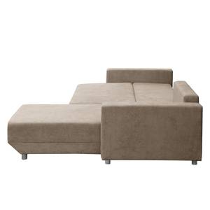 Ecksofa Logarto Microfaser - Kaschmir - Longchair davorstehend rechts