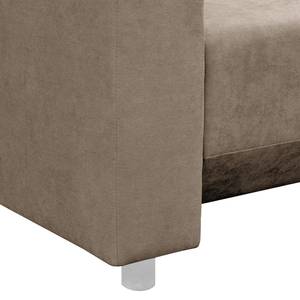 Ecksofa Logarto Microfaser - Kaschmir - Longchair davorstehend rechts