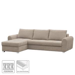 Ecksofa Lages Microfaser - Kaschmir - Longchair davorstehend links