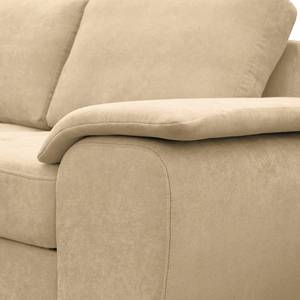 Hoekbank Labate geweven stof - Beige - Longchair vooraanzicht links