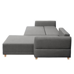 Ecksofa Jardins Strukturstoff - Anthrazit - Longchair davorstehend rechts