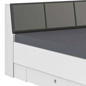 Lit Mainau Blanc - 4 tiroirs de lit