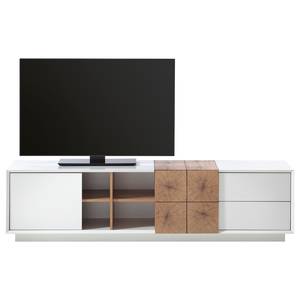 Tv-meubel Crecora wit/kopshout eikenhout